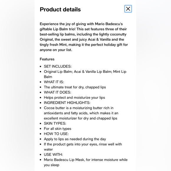 Mario Badescu 3-Pc. Lip Balm Limited Edition Set - Picture 4 of 5